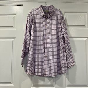 Tommy Bahama men’s dress shirt. Pink and blue Size 17 32-33